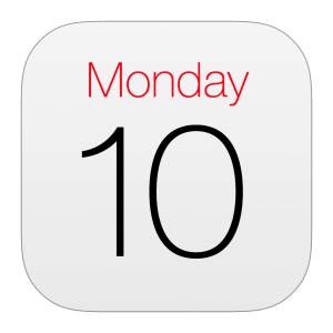 Apple Calendar app icon: Monday 10