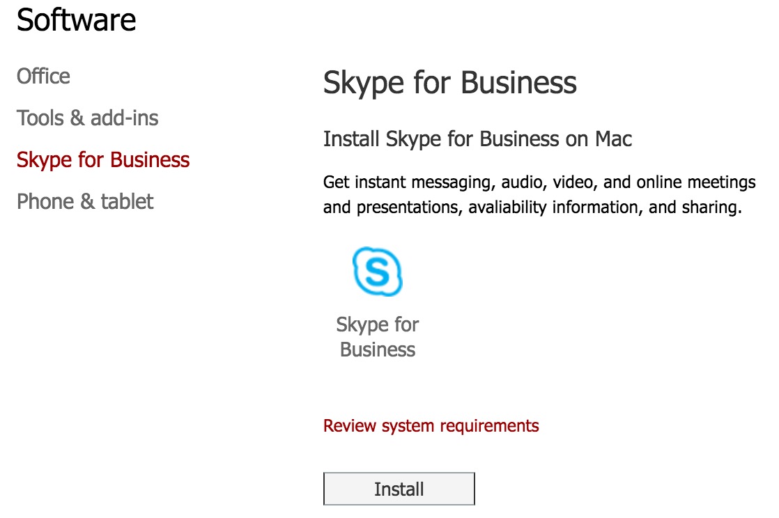 how to install skype business