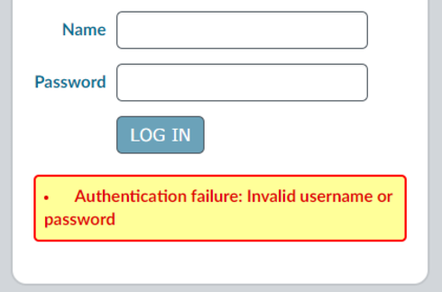 Authentication Error