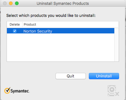 uninstall symantec mac