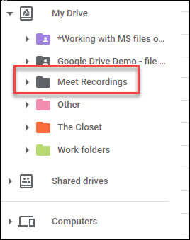 Temporary Features: Recording a Meeting in Google Meet ...