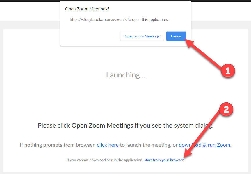 zoom join meeting error