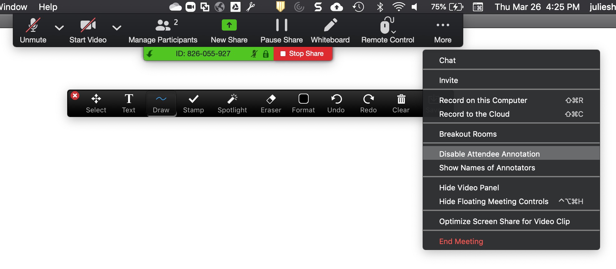 Screen Annotation Zoom Ascsestep