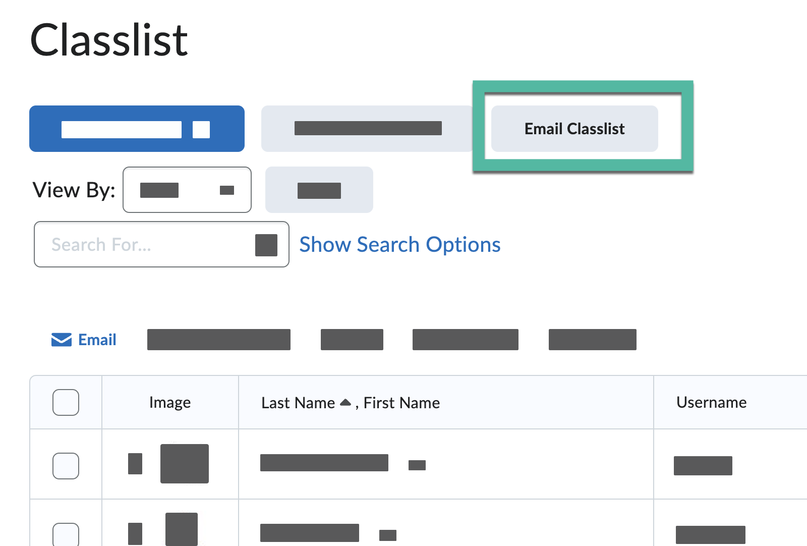 Showing internal email addresses in Brightspace Address Book So