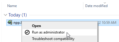 right click on program and select Run as administrator