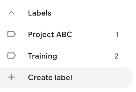 + Create label