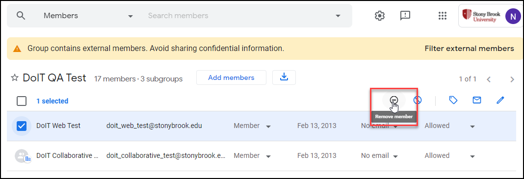 Google Groups unsubscribe feature abused to remove members without