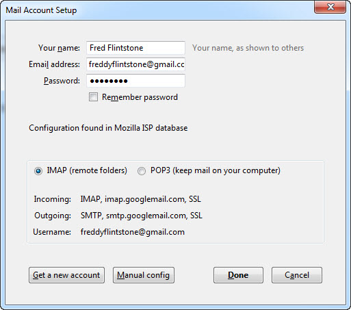 thunderbird free email account