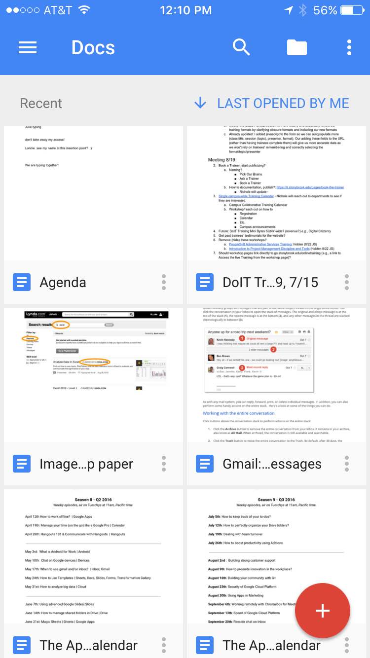 files in google docs app mobile