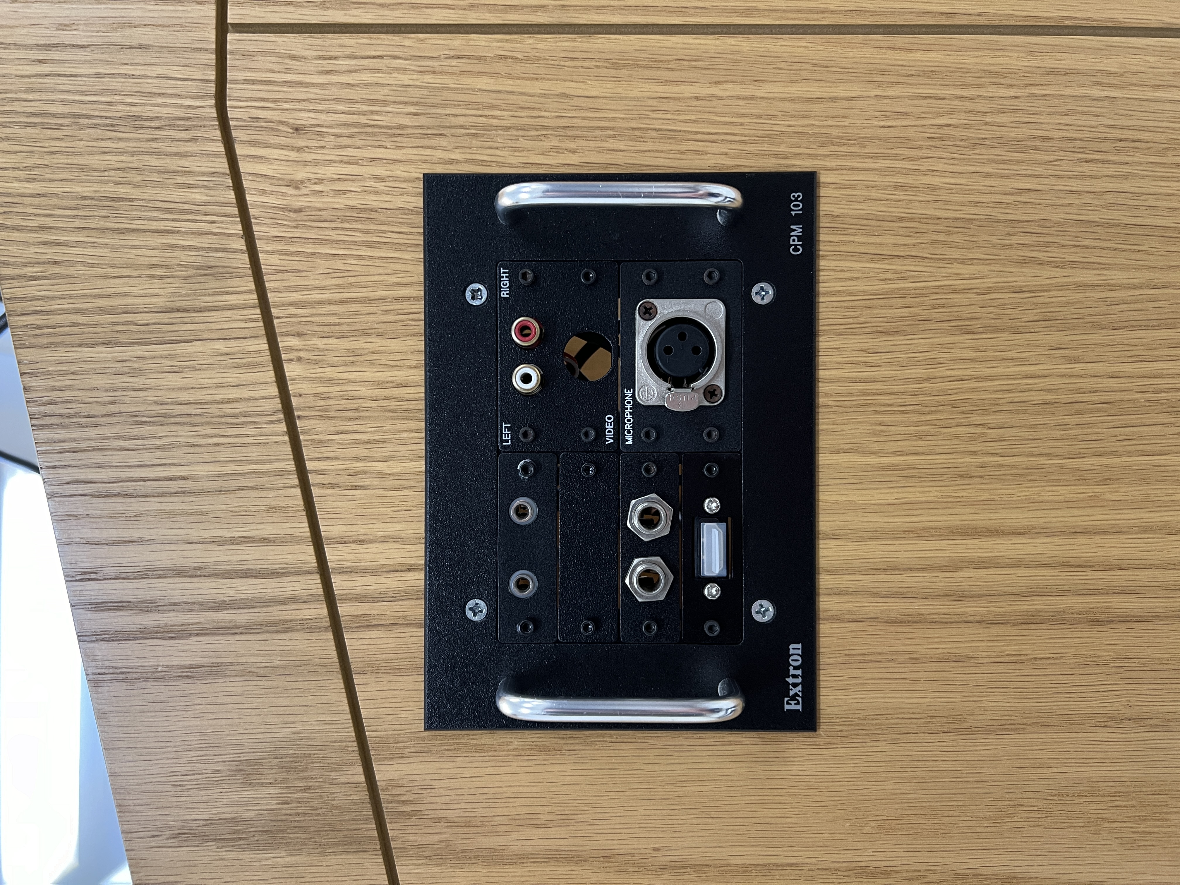 Input panel for various audio and video connections in Staller Music 2322 and 2314