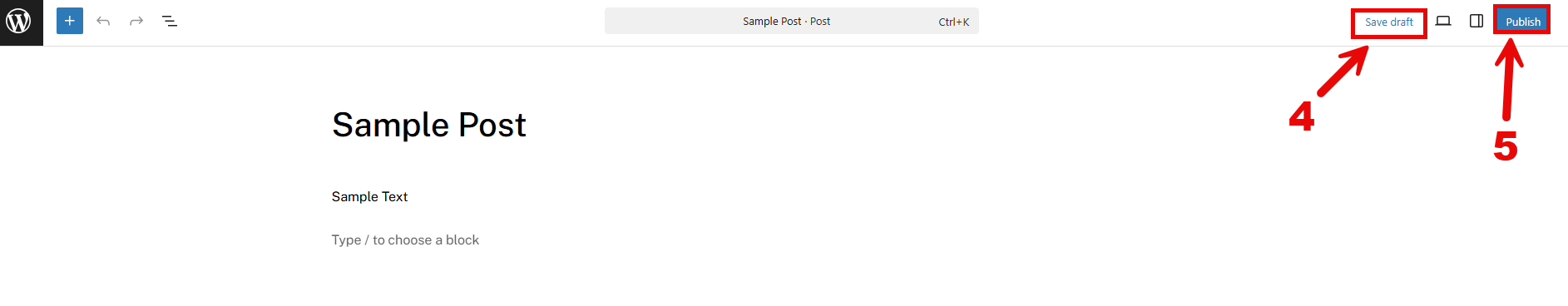 SBYou post editor page with arrow pointed at "Save Draft" button and arrow pointed at "Publish" button.