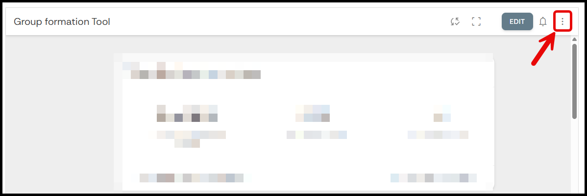 Selecting the three dots within a FeedbackFruit activity
