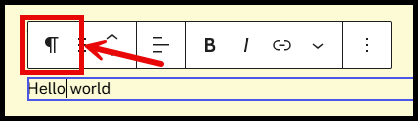 Button to transform the current block