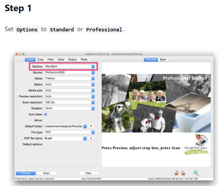 Scan a document into Dropbox