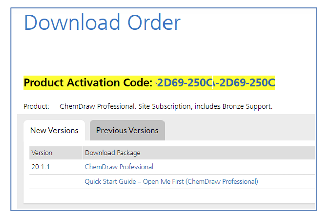 Activation Code