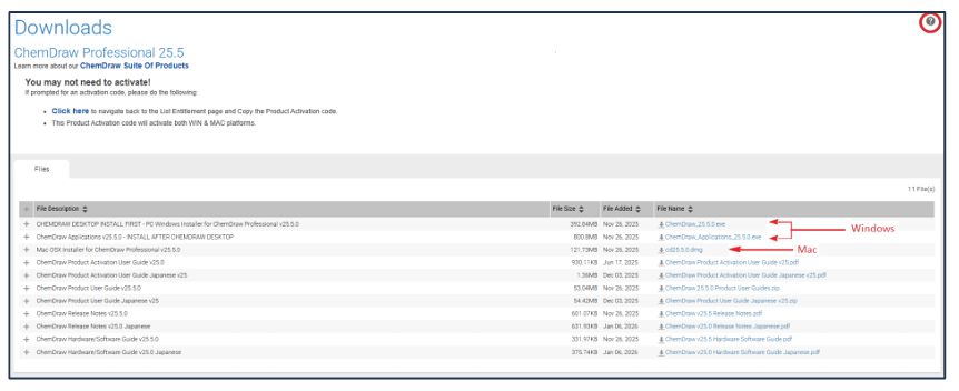 Downloads Page