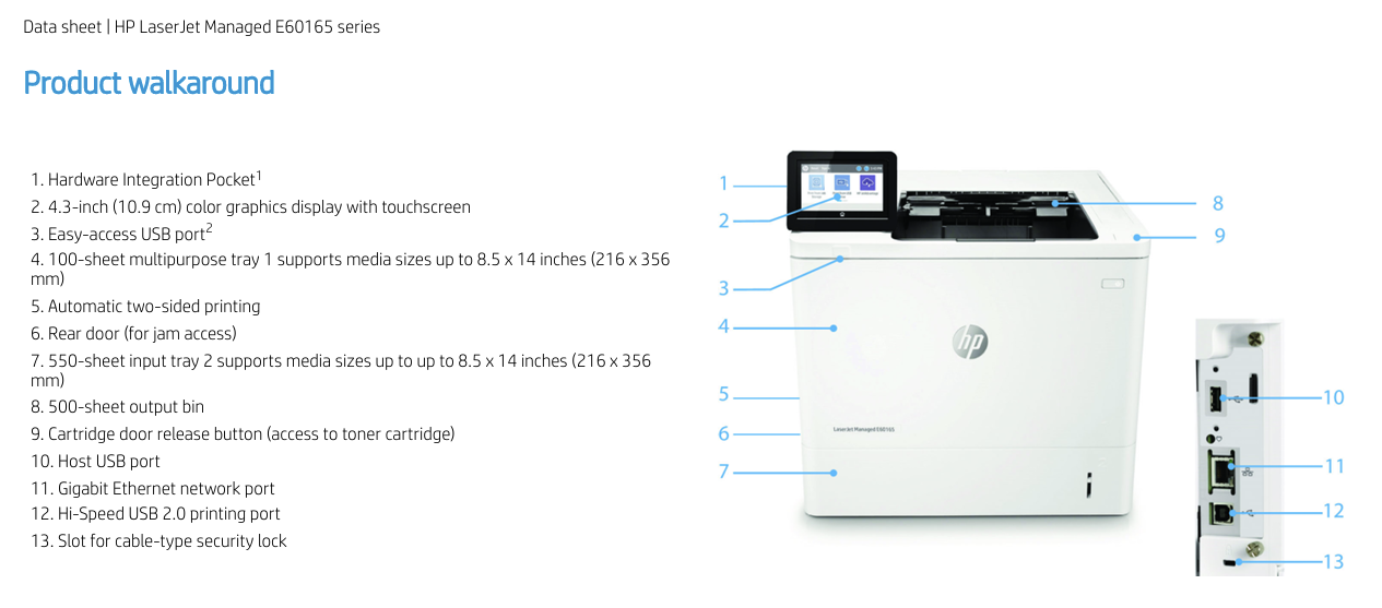 Printer Specifications