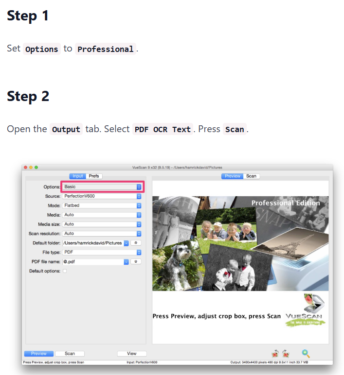 Create searchable PDF