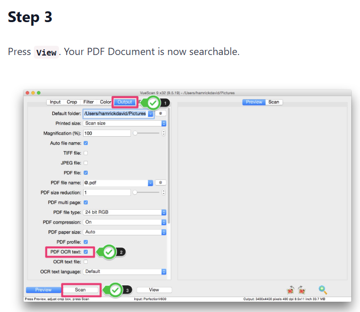 Create searchable PDF