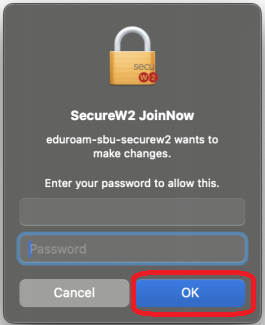 Enter your device password