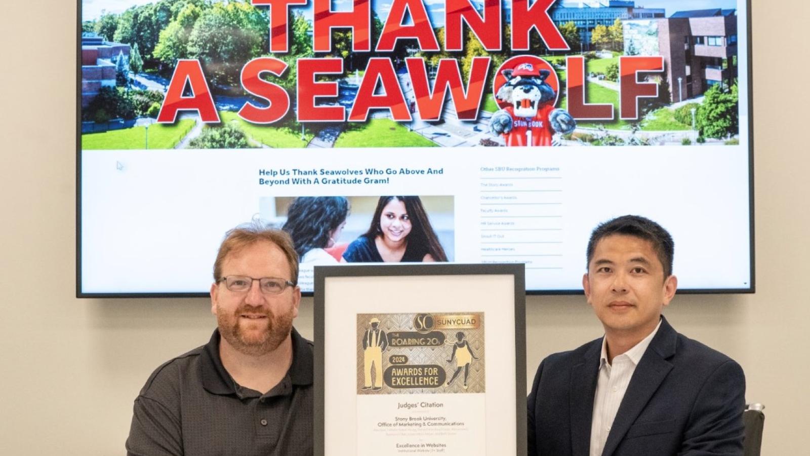 Richard Von Rauchhaupt and Raymond Chan win 2024 State University of New York Council for University Advancement (SUNYCUAD) Award!