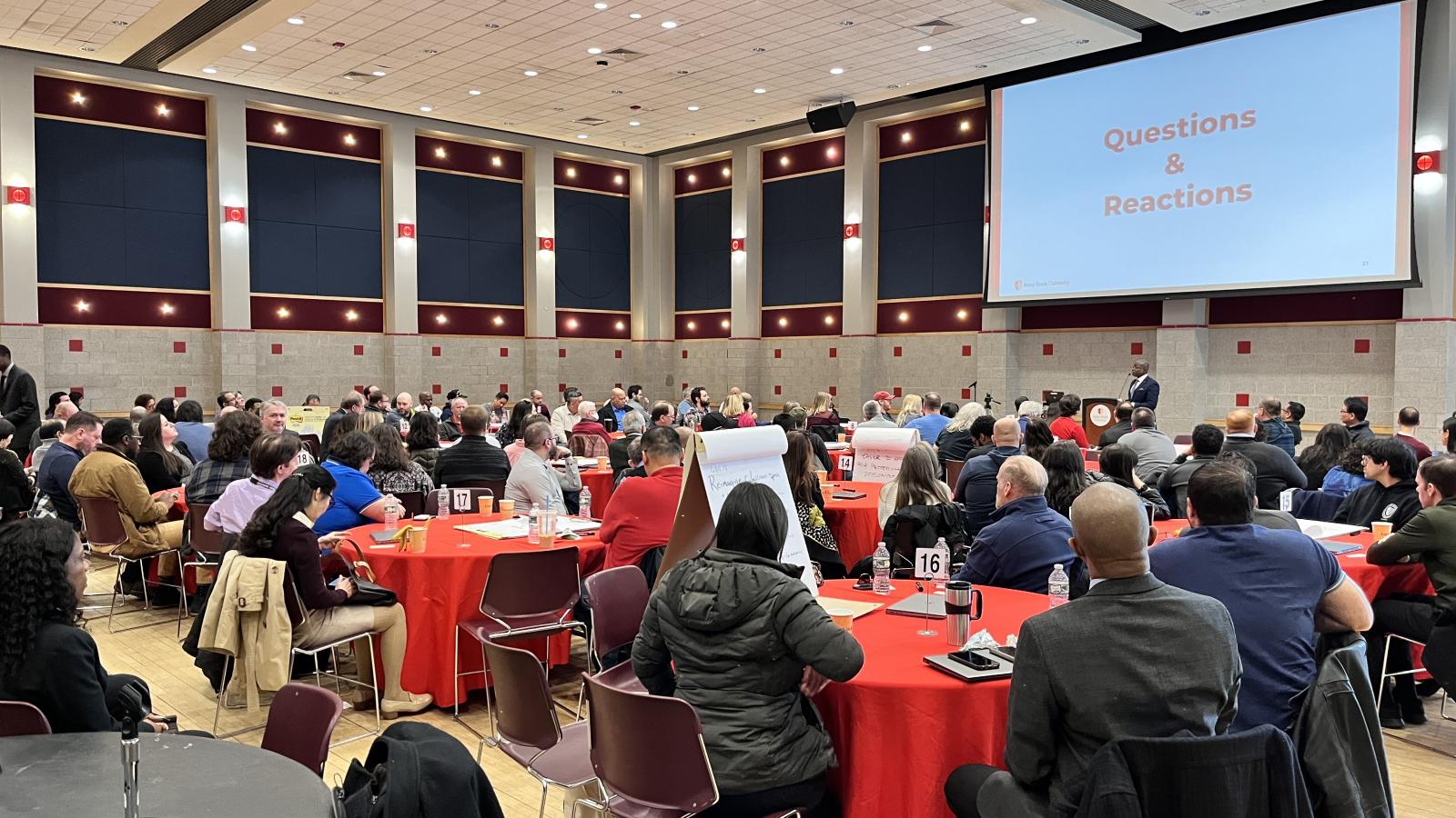Attendees were welcome to ask questions and engage with leadership.