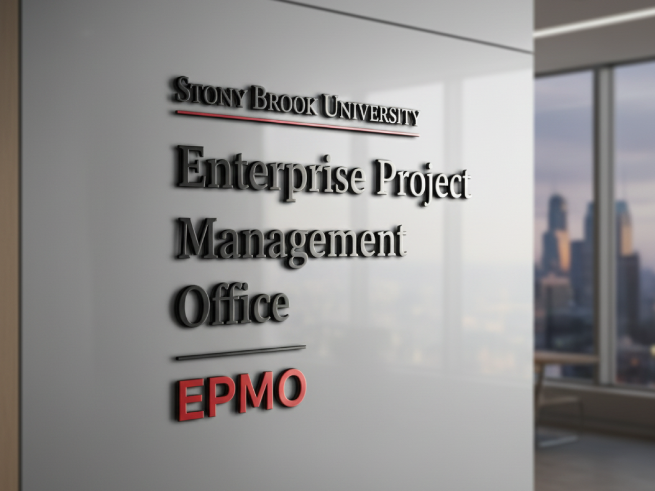 Sign stating "Enterprise Project Management Office"