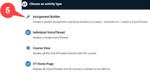 Image of Assignment Builder Option
