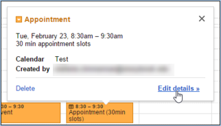 what are appointment slots in google calendar