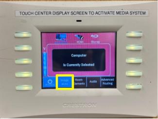 Crestron image mute selected