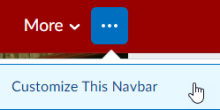 Image of the option labeled "Customize this Navbar"