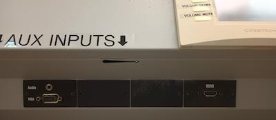 Walk-up Media Station HDMI port location.