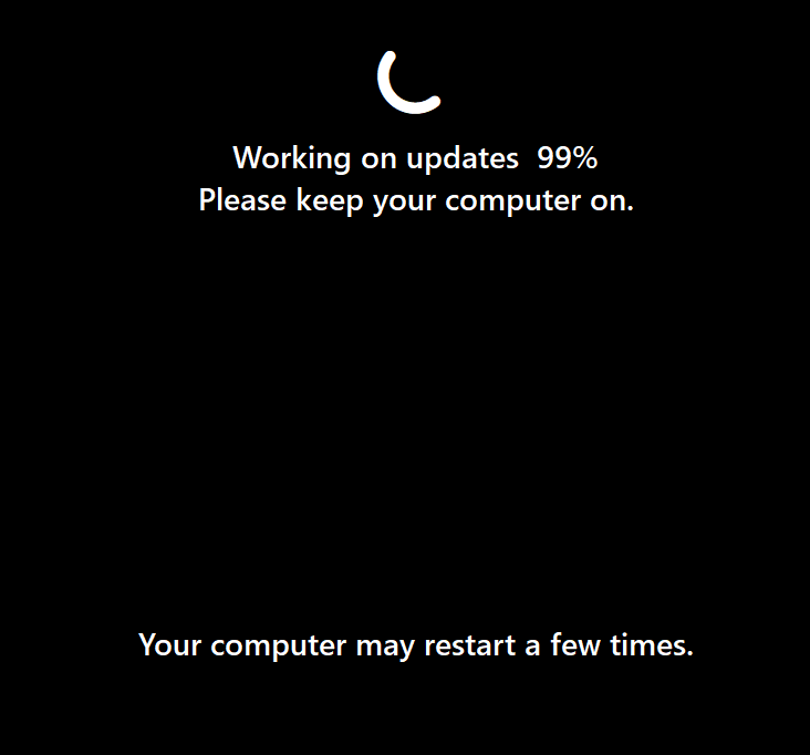Updates in progress