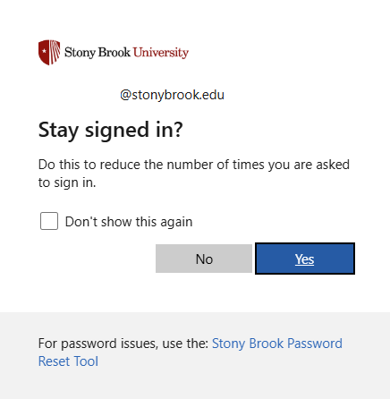 Stay Signed In Screen