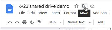 move icon next to Doc file name