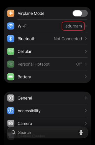You are now connected to the university's Eduroam network!