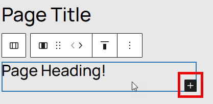 Adding addition blocks to a column