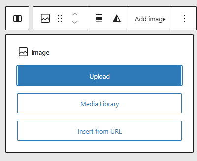 Image block upload options